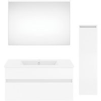 Get2You Badmöbel-Set »twenty one«, 4-teilig, Waschbecken BxHxT: 92 x 1,5 x 51 cm, montiert - weiss von Get2You