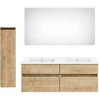 Get2You Badmöbel-Set »twenty one«, 5-teilig, Waschbecken BxHxT: 122 x 1,5 x 51 cm, montiert - braun von Get2You