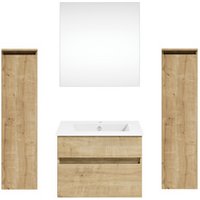 Get2You Badmöbel-Set »twenty one«, 5-teilig, Waschbecken BxHxT: 62 x 1,5 x 51 cm, montiert - braun von Get2You