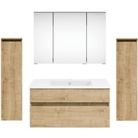 Get2You Badmöbel-Set »twenty one«, 5-teilig, Waschbecken BxHxT: 92 x 1,5 x 51 cm, montiert - braun von Get2You