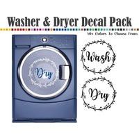 Dye Cut Vinyl Waschmaschine Und Trockner Aufkleber - Waschküche Dekoration, Wohnkultur von GetDecaled