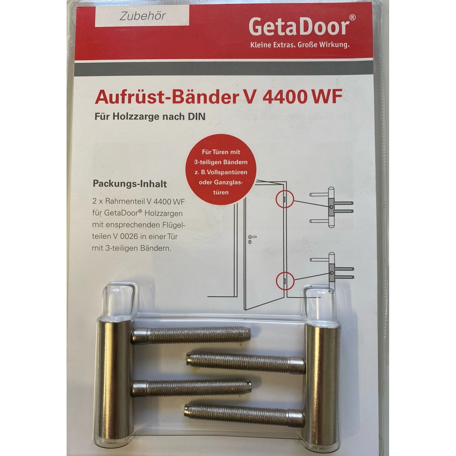 Bänder-Set 3-teilig  (Zargenteil) V4400 von GetaDoor