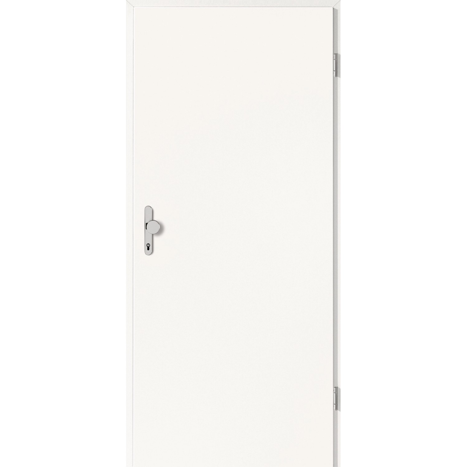 GetaDoor Wohnungseingangstür (GL223) CPL Weiß 98,5 x 198,5 cm Anschlag Rechts von GetaDoor