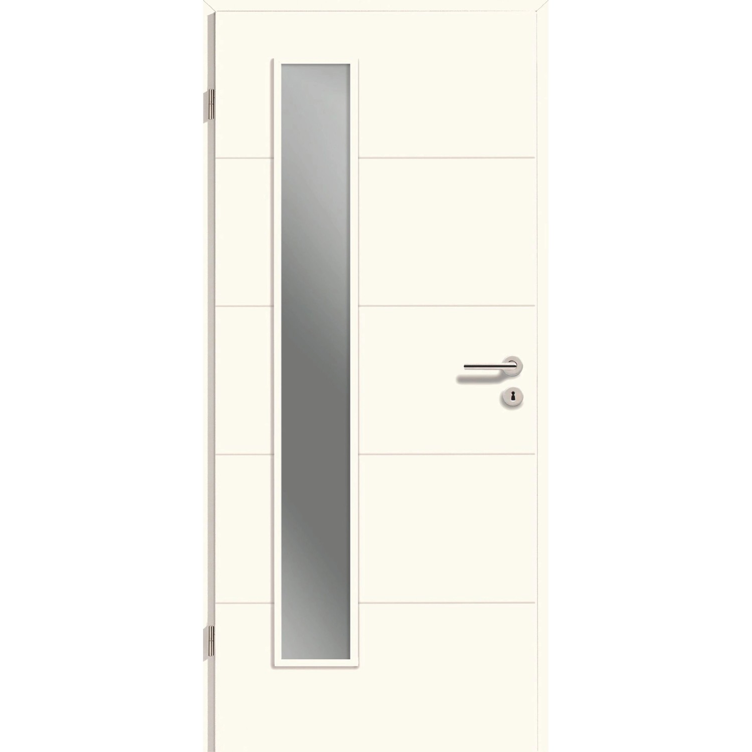 Zimmertür Catro Line ähnl. RAL 9010 LA1-B Satiniert 198,5 x 73,5 cm L Zimmertür Catro Line ähnl. RAL 9010 LA1-B Satiniert 198,5 x 73,5 cm L von GetaDoor