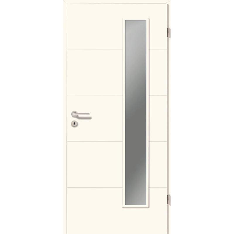 Zimmertür Catro Line ähnl. RAL 9010 LA1-B Satiniert 198,5 x 73,5 cm R von GetaDoor