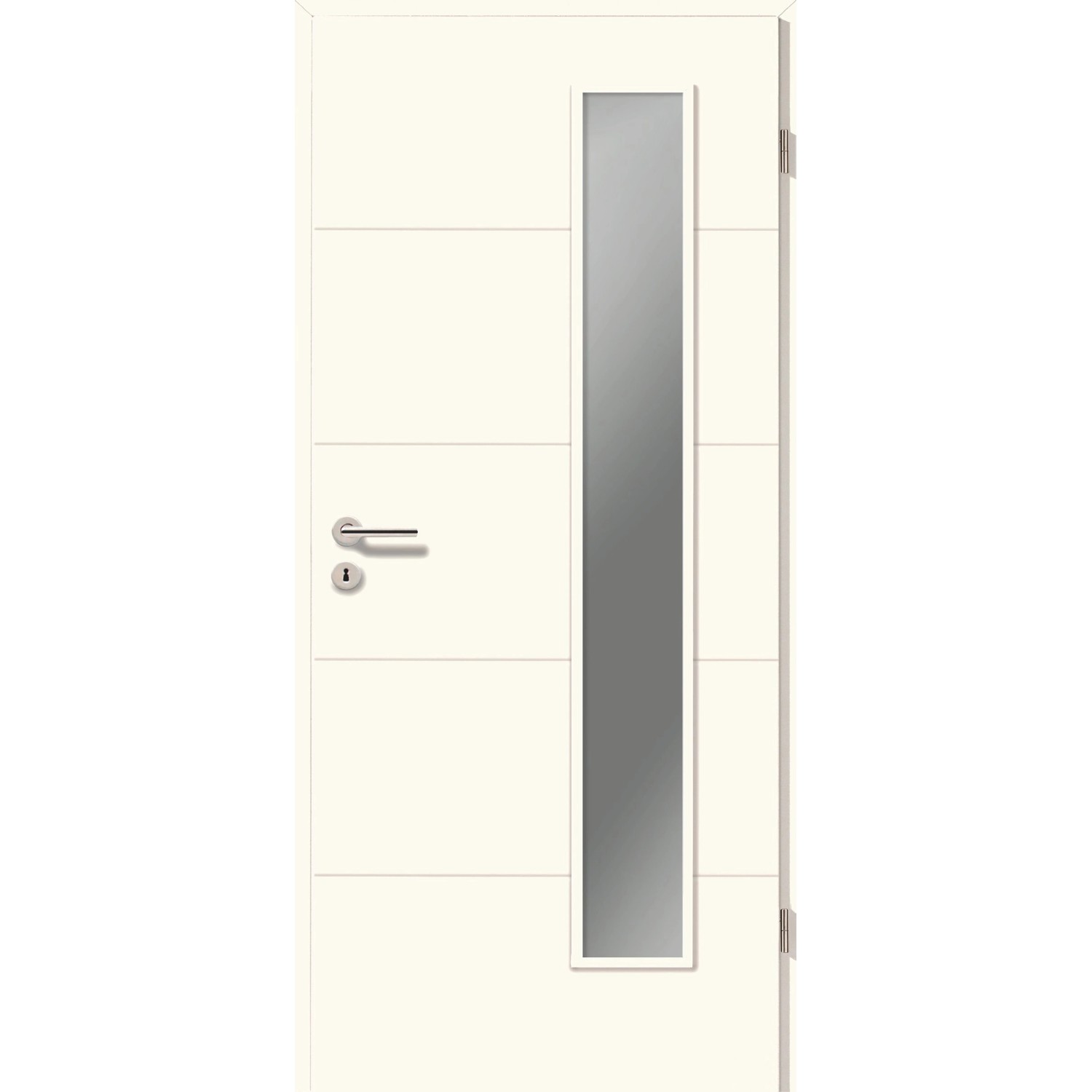 Zimmertür Catro Line ähnl. RAL 9010 LA1-B Satiniert 198,5 x 86 cm R Zimmertür Catro Line ähnl. RAL 9010 LA1-B Satiniert 198,5 x 86 cm R von GetaDoor