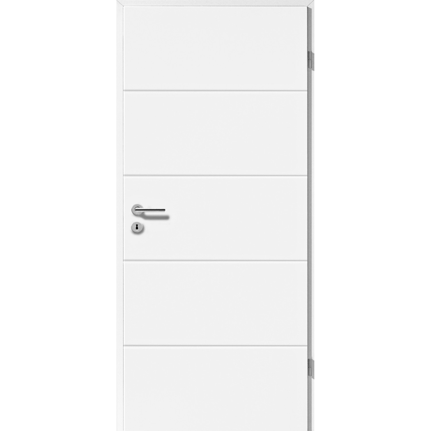 Zimmertür (5505) Straight Line Weiß Röhrenspan 86 cm x 198,5 cm Anschlag Rechts von GetaDoor