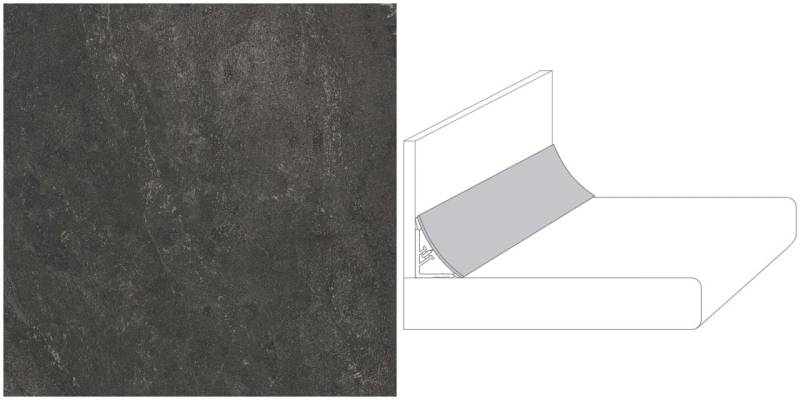 GetaElements Wandanschlußprofil Plus BZ173 Bronzit schwarz 300x2x3 cm von GetaElements