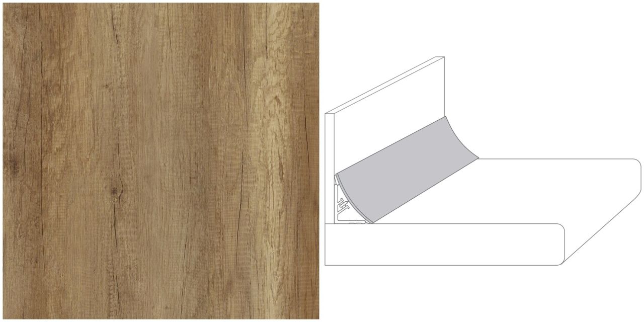 GetaElements Wandanschlußprofil Plus EIV971 Windeiche Honig 300x2x3 cm von GetaElements