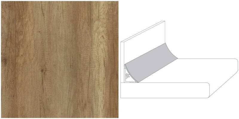 GetaElements Wandanschlußprofil Plus EIV971 Windeiche Honig 300x2x3 cm von GetaElements