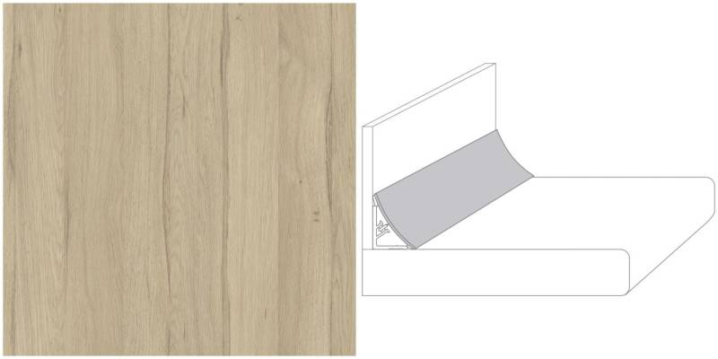 GetaElements Wandanschlußprofil Plus Ei370 Fjord Eiche 300x2x3 cm von GetaElements