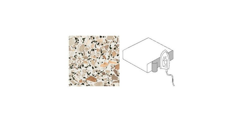 GetaLit Abschlussleiste Getalit Umleimer Mosaik-Karmin 65 cm mit, Stoff von GetaLit