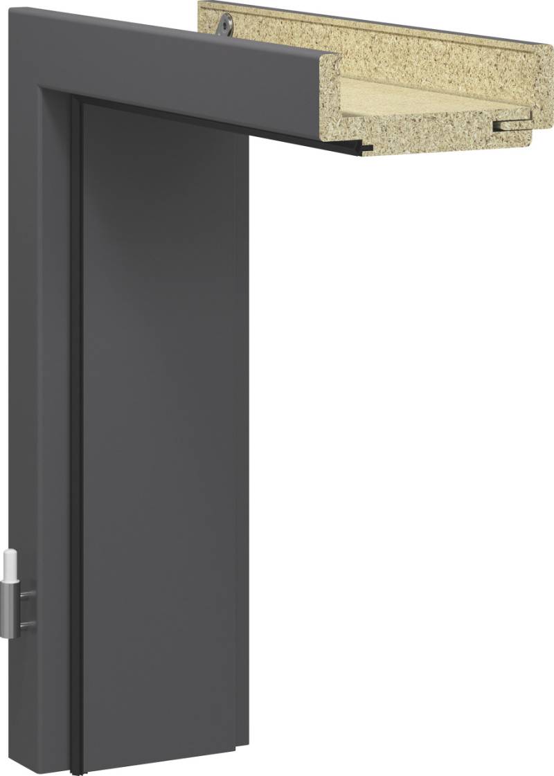GetaDoor Zarge CPL Titangrau 73,5 cm DIN links von Getadoor