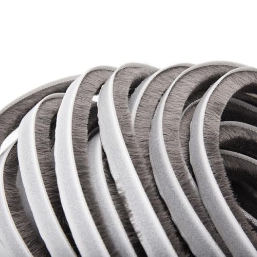 10 m Zugluftstopper-Dichtungsband mit starker Haftung zum Schutz vor Elementen zu Hause (9 x 5 mm, Grau) von Getdoublerich