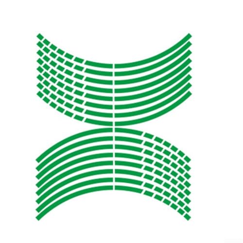 16-teiliges Set reflektierende Felgenaufkleber für Kantenstreifen zur Verbesserung der Sichtbarkeit und Sicherheit auf 40,6 bis 18 Zoll Rädern, geeignet für Autos, Motorräder und Fahrräder (grün) 16-teiliges Set reflektierende Felgenaufkleber für Kantenstreifen zur Verbesserung der Sichtbarkeit und Sicherheit auf 40,6 bis 18 Zoll Rädern, geeignet für Autos, Motorräder und Fahrräder (grün) von Getdoublerich