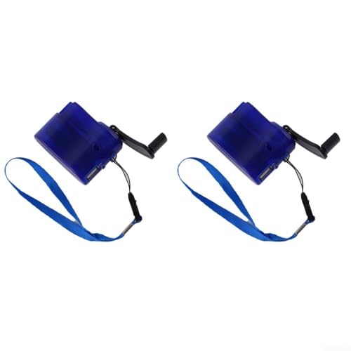 2 x USB-Handkurbel-Ladegerät, Mini-Dynamo-Generator für Handys, für den Außenbereich 2 x USB-Handkurbel-Ladegerät, Mini-Dynamo-Generator für Handys, für den Außenbereich von Getdoublerich