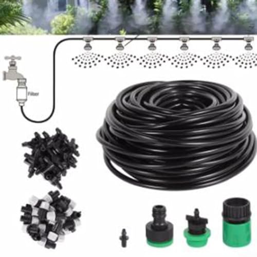 20M Spray Mist Cooling Set, Cooling Spray System Nozzle Automatische Bewässerungsgerät Nebelpumpe Kühlung, Für Auto Bewässerungssysteme von Getdoublerich