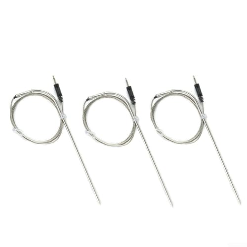 3 Stück Sonde Sensor Thermometer Ersatz Sonde Sensor 130cm Ofen Temperatur Detection Sensor BBQ Grill Sonde DC2.5 Schnittstelle für I*n-kbird BBQ Thermometer von Getdoublerich