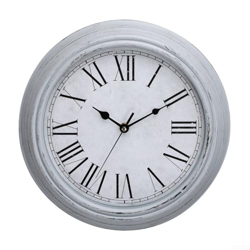 30,5 cm Retro-Wanduhr, geräuschloses Sweep-Uhrwerk, Quarzuhr mit klassischem Design für jeden Raum (A) von Getdoublerich