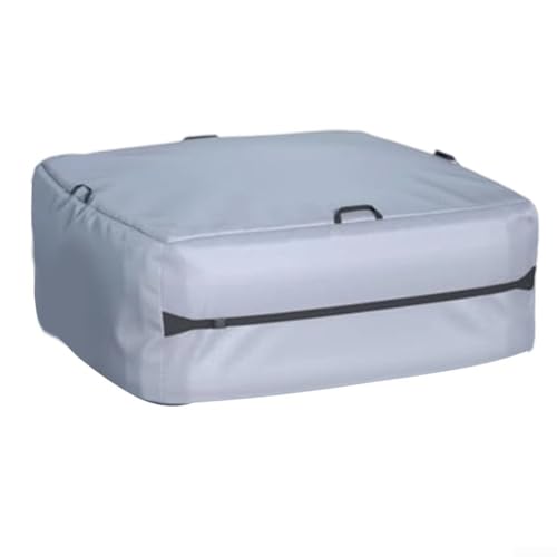 Badewannen-Isolierabdeckung, für quadratische Whirlpools, volle Abdeckung, graue Badewannen-Spa-Abdeckung, 185 x 185 x 72 cm von Getdoublerich