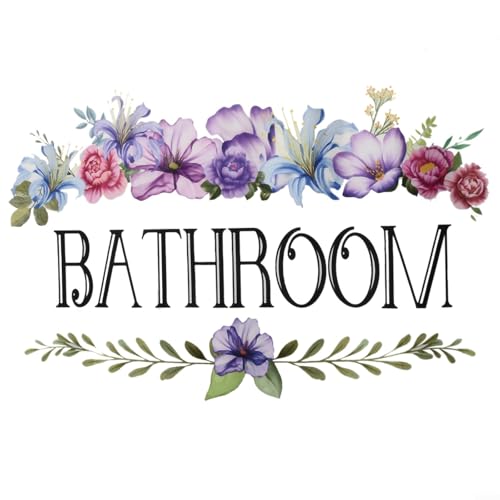 Bathroom Rules Wandschild, Vinyl-Aufkleber für WC-Dekor, einfache Anwendung auf glatten Oberflächen, wasserdicht von Getdoublerich