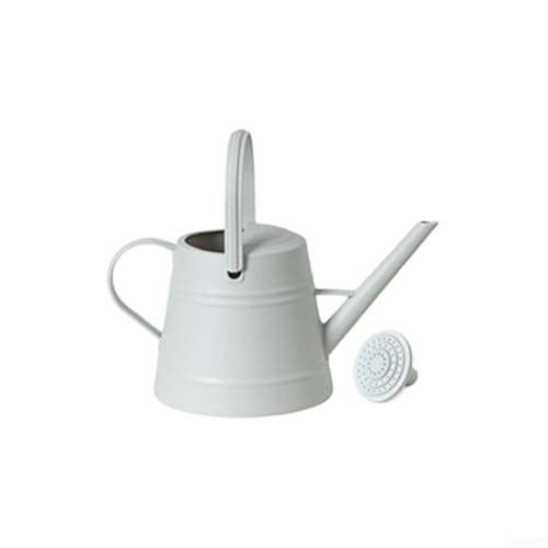 Bewässerungstopf 3 8L Ergonomischer Griff und austauschbare Düse für effiziente Bewässerung (hellgrau) von Getdoublerich