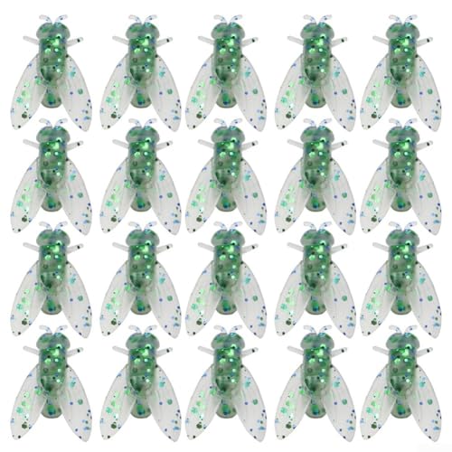 Catching Made Simple 20 Stück Fliegenfischen weiche Köder für maximale Anziehungskraft (S grün) von Getdoublerich