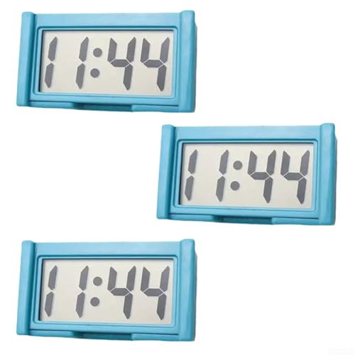 Digitale Uhr für das Armaturenbrett, kompaktes Design mit großem LCD für sofortige Sichtbarkeit und Sicherheit (blau) von Getdoublerich