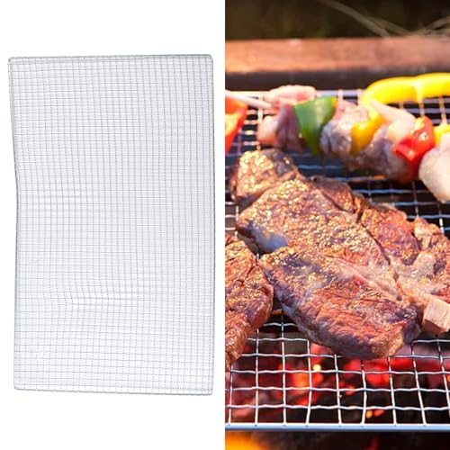 Edelstahl-Grillrost für das Kochen im Freien, perfekt zum Grillen verschiedener Lebensmittel am Lagerfeuer oder Grill (60 x 40 cm) von Getdoublerich