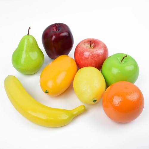 Einzigartiges 8-teiliges Kunststoff-Set mit künstlichen Früchten, lebensechte Dekoration für Küchentische Einzigartiges 8-teiliges Kunststoff-Set mit künstlichen Früchten, lebensechte Dekoration für Küchentische von Getdoublerich