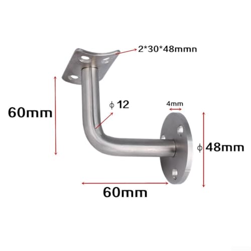 Elegante Wand-Handlaufhalterung aus Edelstahl für stabilen Halt (60 x 60 mm) von Getdoublerich