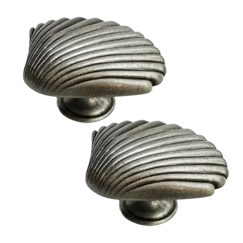 Eleganter Muschelgriff aus Zinklegierung, perfekt für Möbelanwendungen mit einfacher Installation (antikes Zinn) von Getdoublerich