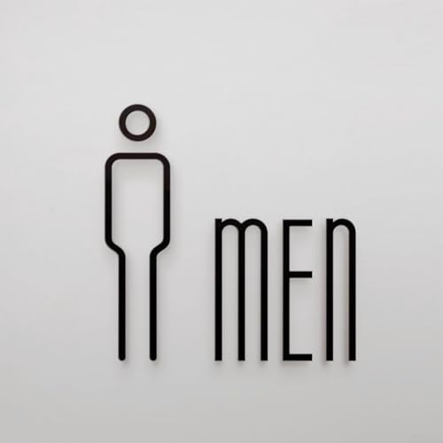 Elegantes Waschraum-Schild, stilvolles Acryl-WC-Schild für einfachen Gästezugang (A) von Getdoublerich