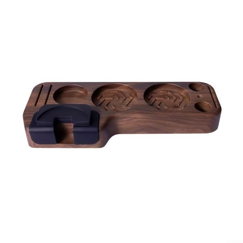 Espresso Tamping Station Efficient 5 in 1 Coffee Tool Holder for Everyday Use (Brown) von Getdoublerich