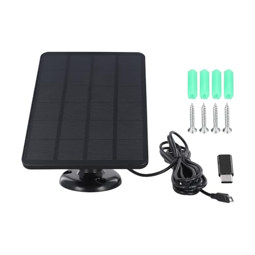 Für Blink Camera Solar Power Solution 4 W Außenladegerät mit langem 2,9 m Kabel für optimale Leistung (B Schwarz) von Getdoublerich