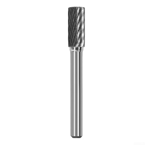 Getdoublerich 1 x A-Typ, zylindrischer Kopf, Fräser, Drehfeile, Einzelrille, 6–16 mm, geeignet zum Trimmen und Reinigen von Schweißnähten auf Gussteilen und Schmieden (8 mm) von Getdoublerich