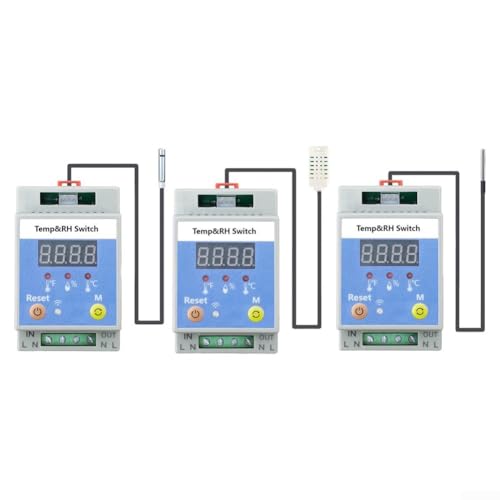 Getdoublerich 16A/20A Temperatur und Luftfeuchtigkeit Smart Switch Smart Life App Remote Timing Temperaturregelung Schalter Datenanalyse und historische Daten Statistiken (20A-1) von Getdoublerich