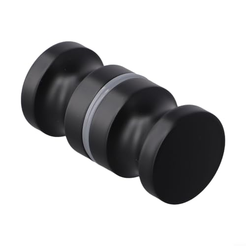 Getdoublerich Badezimmer-Türgriff aus Aluminiumlegierung, Einzelrillen-Design für Glasschiebetüren und Schranktüren (schwarz) von Getdoublerich