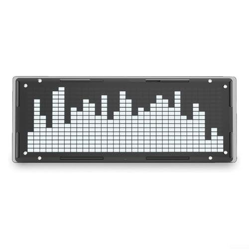 Getdoublerich LED-Musikspektrum-Analysator-Uhr, DIY-Kit – 16 x 32 Segment-Audio-Pegelanzeige, Rhythmus-Licht mit Uhr, Stereo-VU-Meter für elektronische Projekte (weiß) von Getdoublerich