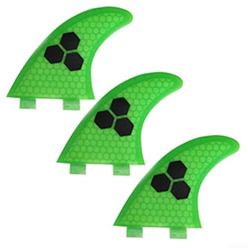 Getdoublerich Professionelles Surfbrett-Flossen-Set – Fiberglas-Design für Longboard/Shortboard – mehrere Farboptionen in S/M/L Größen – Ersatz-Schwanzflossen-Zubehör (C Green) von Getdoublerich