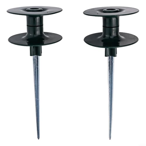 Glatte Gartenschlauch-Rollenführung aus Kunstharz mit robustem Zink-Metallspieß für sichere Installation und effiziente Schlauchführung (2 Stück) von Getdoublerich