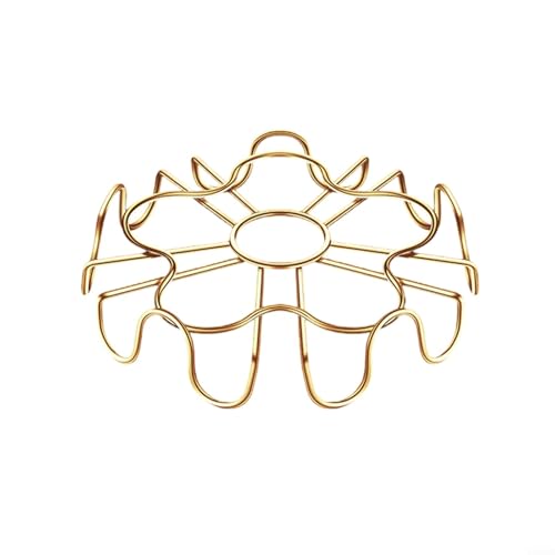 Grillrost für Luftfritteusen Premium Edelstahl Design zum Braten, Dämpfen und Backen (Gold) von Getdoublerich