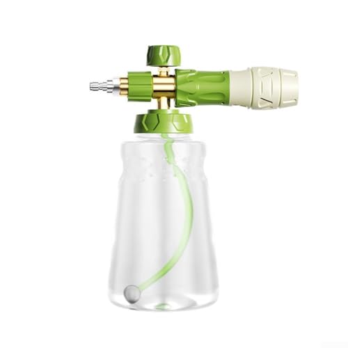 Handliche 1000 ml Schaumsprühflasche mit Zwei-Wege-Shuttle-Ventil, kompatibel mit den meisten Hochdruckreinigern, für Autowäsche, Motorrad, Dach, Auffahrt und Hausreinigung (groß) von Getdoublerich