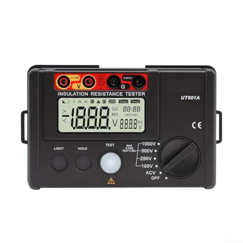 Isolationswiderstandsprüfer UT501A 100 V bis 1000 V Ohm Messgerät für Transformatoren, Motoren und Kabel von Getdoublerich