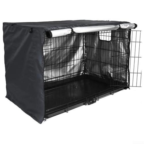 Käfigabdeckung für Hunde aus robustem Oxford-Material mit Luftstrom-Funktionen, um Haustiere kühl zu halten (91,4 cm) von Getdoublerich