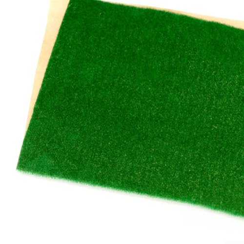 Kunstrasenteppich, 4 m x 1 m, perfekt geeignet für pädagogische Projekte wie Eisenbahnen oder Puppenhaus-Landschaftsbau-Ideen (dunkelgrün) von Getdoublerich