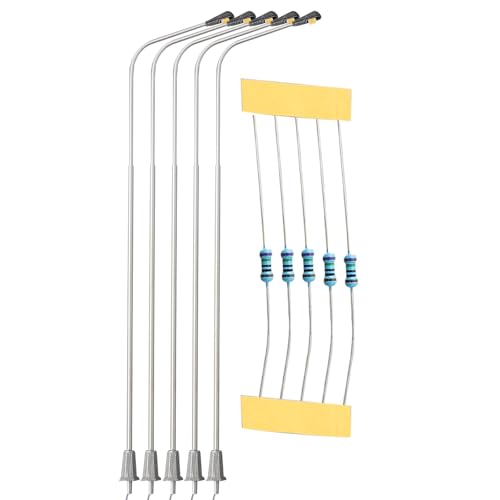 LED-Straßenlaternen für Modelleisenbahnen Gauge 0, 20 cm Höhe, Bonsai-Dekor mit 3 V Kompatibilität, 5 Stück LED-Straßenlaternen für Modelleisenbahnen Gauge 0, 20 cm Höhe, Bonsai-Dekor mit 3 V Kompatibilität, 5 Stück von Getdoublerich