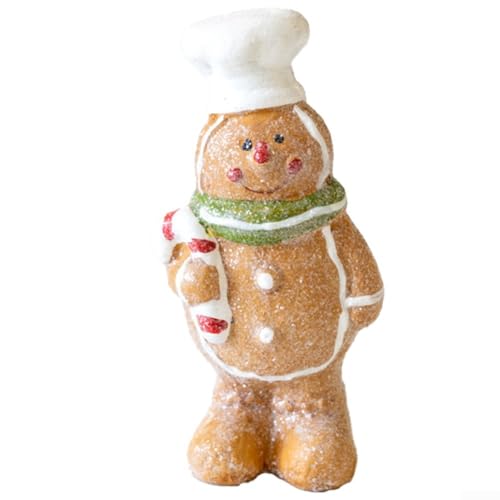 Lebkuchen-Figuren Weihnachten Tischdekorationen Weihnachtsmann Zwerge Figuren Dekorationen Harz Ornament (Papa) von Getdoublerich