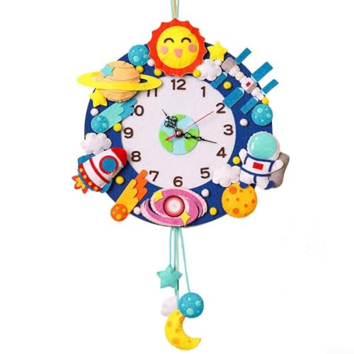 Leichte DIY Cartoon Wanduhr für Kinder Lernen und Dekor (E) von Getdoublerich