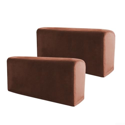 Modische 2 x rutschfeste Sofa- und Stuhlbezüge, schützt Ihre Möbel elegant (Kaffeefarben) von Getdoublerich